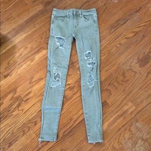 olive green american eagle jeans